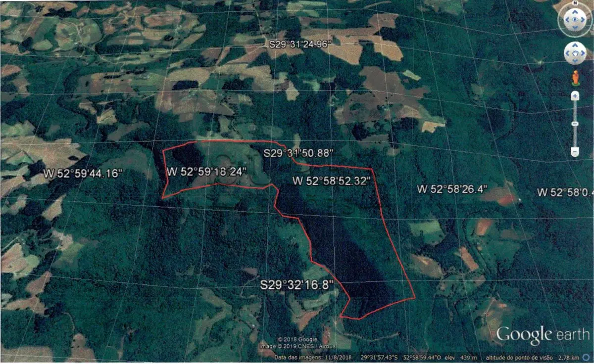 LOTE 001 - UMA FRAÇÃO DE TERRAS DE 557.500m² COM UMA FLORESTA DE EUCALIPTO DE MAIS DE 16 ANOS  EM LAGOA BONITA DO SUL/RS