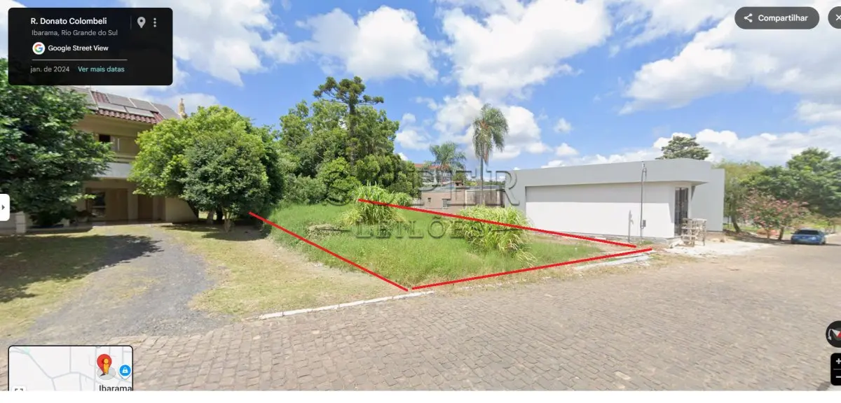 LOTE 005 - TERRENO URBANO,  área de 732,55m²,  Rua Donato Colombelli, Ibarama/RS