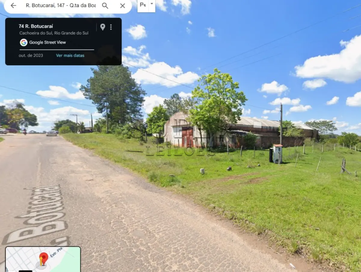LOTE 011 - ÁREA DE DOIS HECTARES, Com um galpão/pavilhão comercial situado a Rua Botucaraí nº 147, Bairro Quinta do Boa Vista, em Cachoeira do Sul/RS