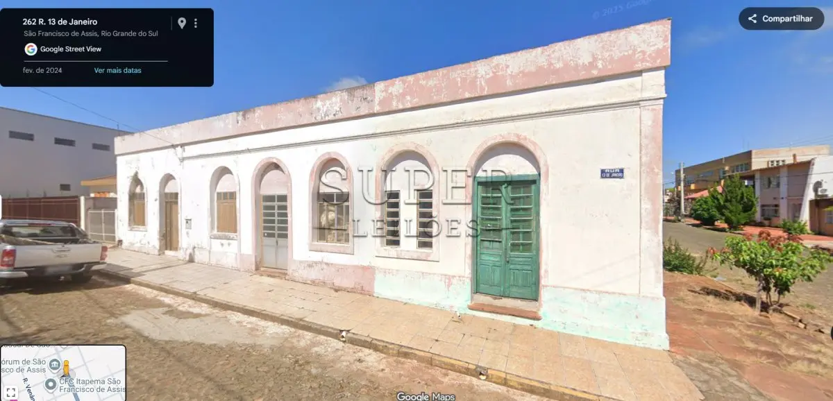 LOTE 012 - Um Prédio de Alvenaria, Rua treze de Janeiro, São Francisco de Assis/RS
