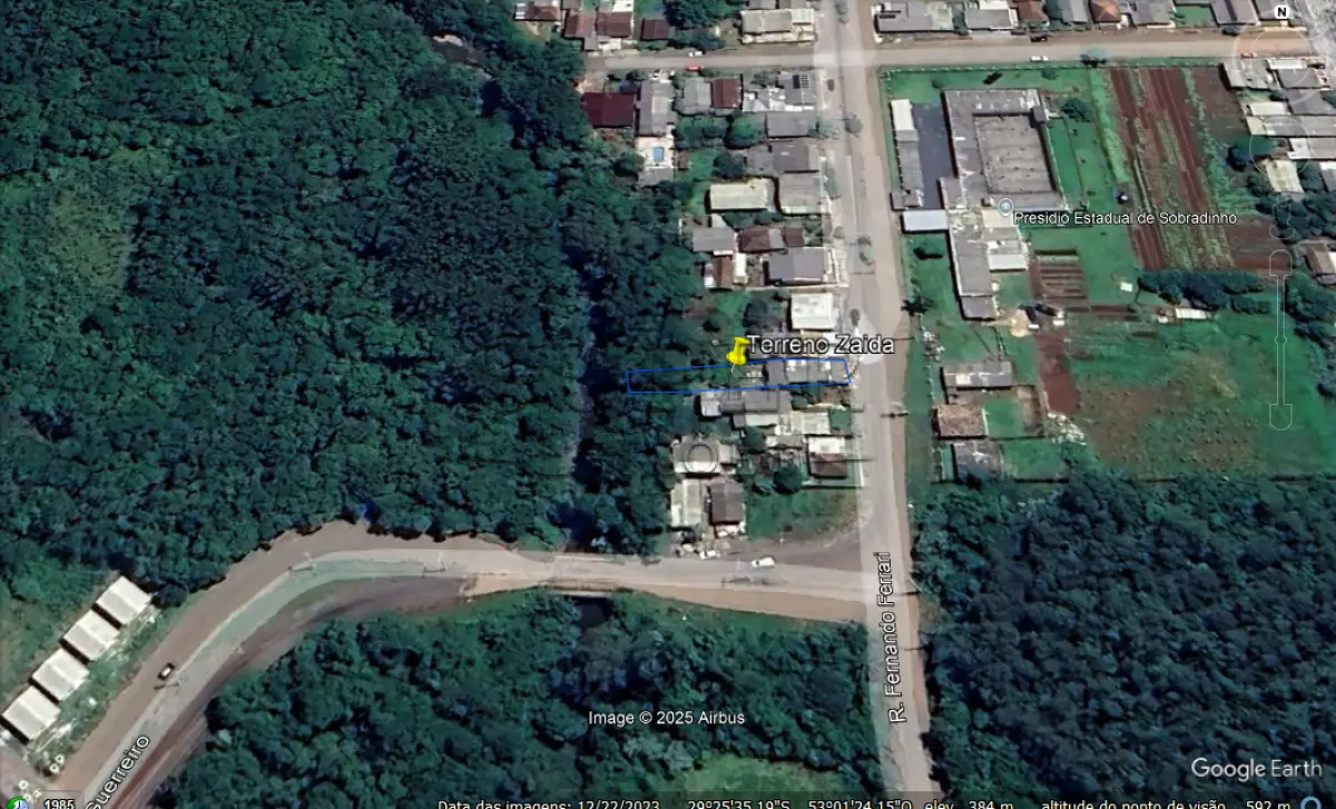 LOTE 001 - Terreno Urbano de 315m², com uma casa de alvenaria localizada na Avenida Fernando Ferrari  n 608, Batrro Vera Cruz em Sobradinho/RS