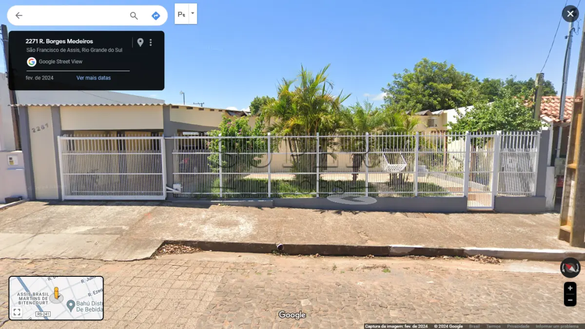 LOTE 001 - UMA CASA DE ALVENARIA a Rua Borges de Medeiros nº 2261, São Francisco de Assis/RS