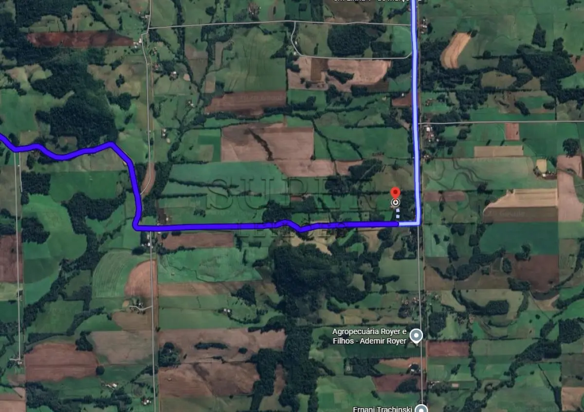 LOTE 006 - LOTE 01: IMÓVEL RURAL com área de 125.000m², om uma casa de madeira,  Linha 1º de Março, da 4ª Secção da região Campina, da Colônia Guarani, sito no município de Porto Lucena/RS