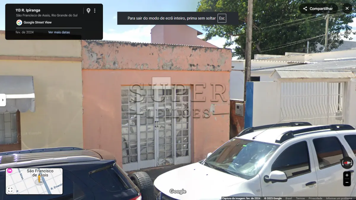 LOTE 004 - UM TERRENO URBANO, com área de 42,48m², Rua Ipiranga, CONTENDO UMA GARAGEM de Alvenaria, São francisco de Assis