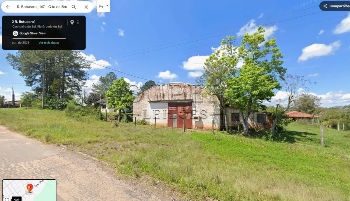LOTE 011 - ÁREA DE DOIS HECTARES, Com um galpão/pavilhão comercial situado a Rua Botucaraí nº 147, Bairro Quinta do Boa Vista, em Cachoeira do Sul/RS