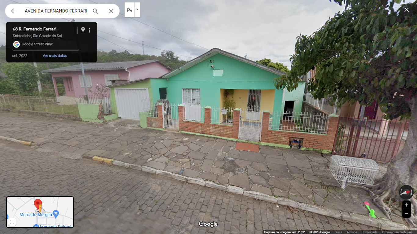 Uma Casa de alvenaria, número 054, Av. Fernando Ferrari, bairro Vera Cruz, Sobradinho-RS
