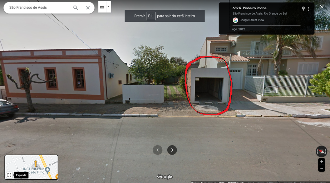 Um terreno urbano de 60m² e área construída de uma garagem de 12m² M. 3.752